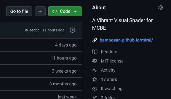 Mirai GitHub Repository